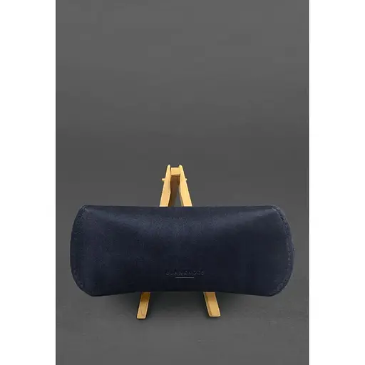 Кожаный чехол для очков BlankNote Crazy Horse с клапаном на магните Синий  - фото 4