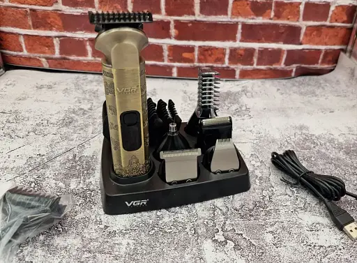 Многофункциональный набор для стрижки VGR V-109 (6 в 1, Водонепроницаемый, LED-дисплей) - фото 3