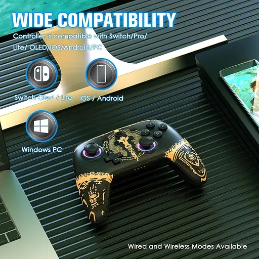 Джойстик Switch Pro Controller совместим с Nintendo Switch/Switch Lite/Switch OLED, 7 цветов - фото 3