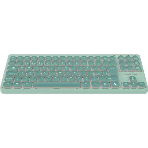 Клавіатура Canyon Keyboard OnType 10 Low Profile EN Wired Green (CNS-HKB10GR) - фото 4