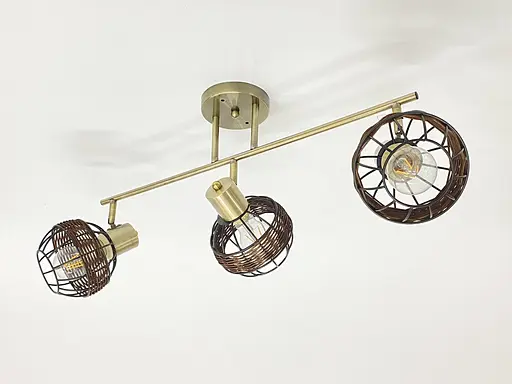 Стельова люстра на 3 плафони 91180L/3 бронза