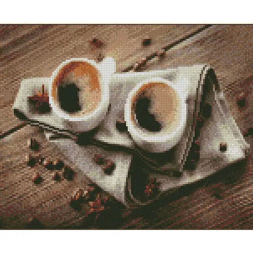 Алмазна мозаїка Strateg ПРЕМІУМ Міцна кава на двох розмірах 30х40 см (KB051) - фото 1