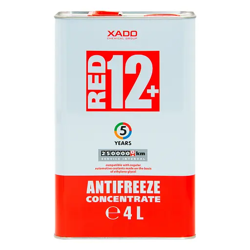 Антифриз Xado Antifreeze Red 12+ красный концентрат 4л(XA 50301_1) - фото 1