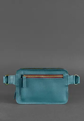 Шкіряна поясна сумка Dropbag Mini зелена - фото 4