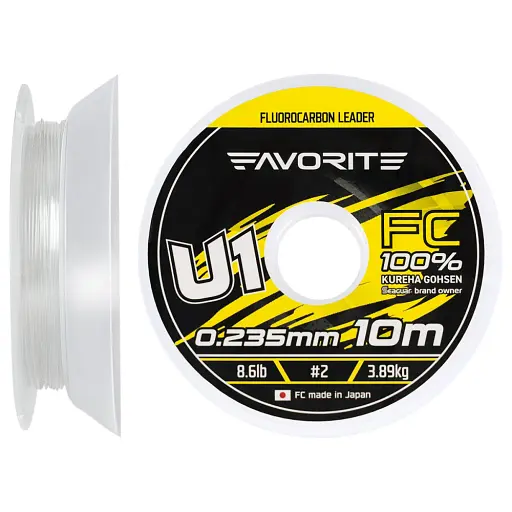 Флюорокарбон Favorite U1 FC 10 м 2.0/0.235 мм 8.6 lb/3.89 кг
