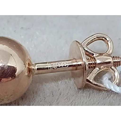 Золота моносережка-пусета Favoritum Кулька. 210115_7/1 - фото 4