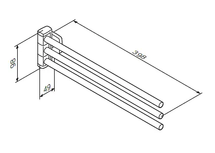 Тримач для рушника потрійний AM.PM Gem A9032700 Хром - фото 2