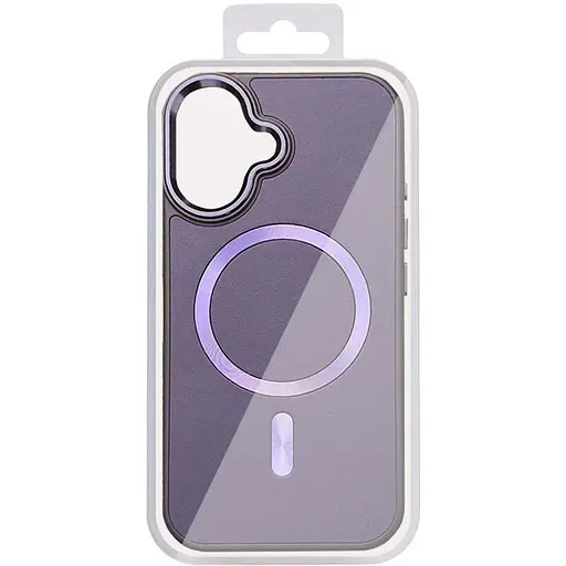 Шкіряний чохол Epik SnapCase with MagSafe для Apple iPhone 16, 6.1 Dark Purple - фото 3