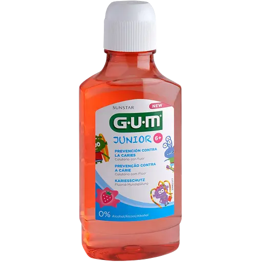Набір: зубна паста-гель GUM Junior Strawberry 50 мл + Ополіскувач для порожнини рота GUM Junior 6+ 300 мл duplication - фото 3