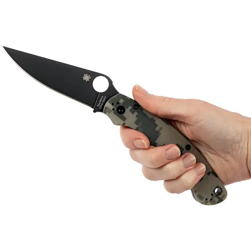 Нож Spyderco Military 2 Black Blade Camo - фото 5