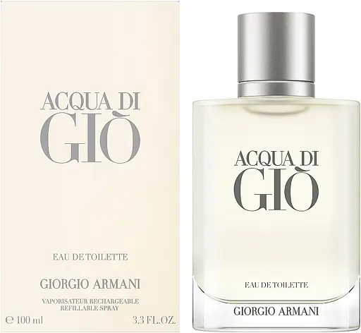 Туалетна вода чоловіча Giorgio Armani Acqua di Gio Pour Homme Refillable Духи 100 мл - фото 3