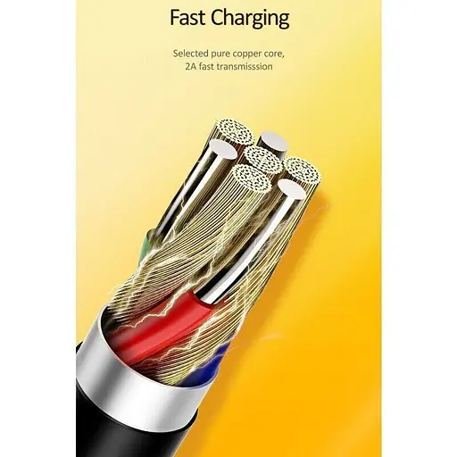 Кабель Usams US-SJ367 U35 3in1 USB-A to USB-C/Lightning/Micro-USB 2A 1m Black (SJ367USB01) [139705] - фото 5