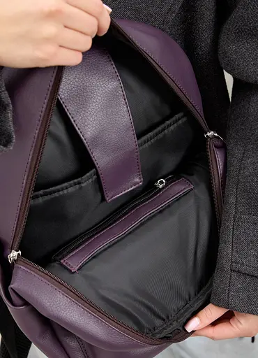 Жіночий рюкзак Sambag Talary оксамитовий 35 х 25 х 12 см (35312022) - фото 7