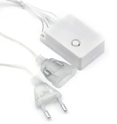 Гирлянда штора Водопад 720 led 3х3м (прозрачный провод, 15 нитей) Мультицвет - фото 7