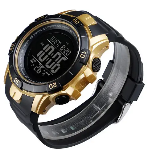 Чоловічий спортивний годинник Skmei 1475 Золотистий - фото 7