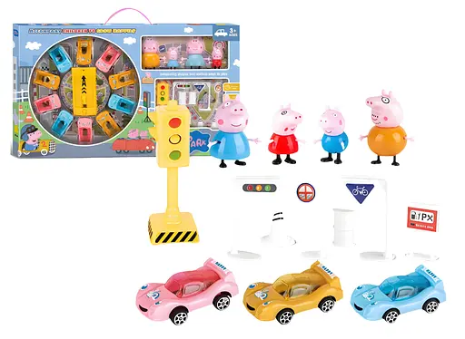 Ігровий набір Свинка Пеппа автостоянка з машинками і фігурками (618-2) - фото 3