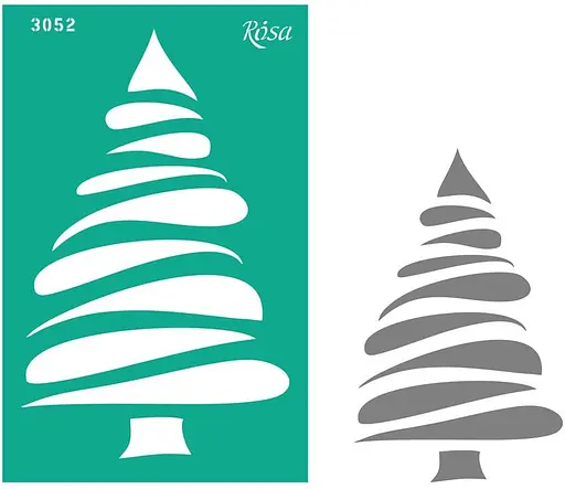 Трафарет багаторазовий самоклеючий №3052 Елементи та написи 13х20см серія Новий рік Rosa TALENT