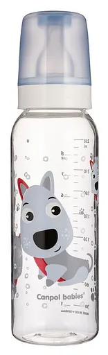 Стандартная бутылочка 250 мл CUTE ANIMALS Синяя - фото 1