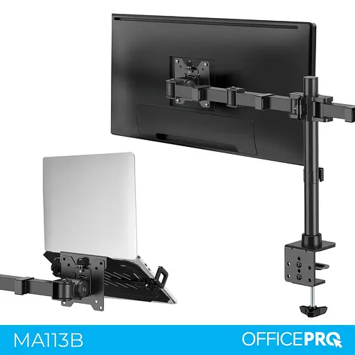 Настільне кріплення для монітора Officepro MA113B 17 - 49` Black [148287] - фото 3