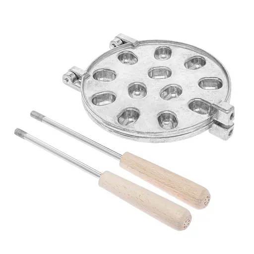 Орешница форма для выпечки орешков на 12 половинок орехов со съемными ручками, RS Серый 86539 - фото 3