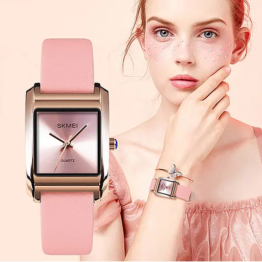 Класичний жіночий годинник Skmei 1432 (Рожеві) - фото 6
