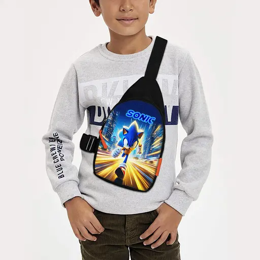 Сумка через плечо детская Супер Соник 29х17 см сумка слинг для мальчика (02212)