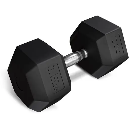 Гантеля шестигранная Trex Sport прорезиненная TX-150RD 15кг