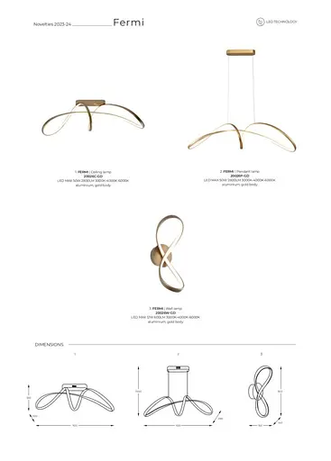 Люстра FERMI 20026P-GD Zuma Line - фото 2