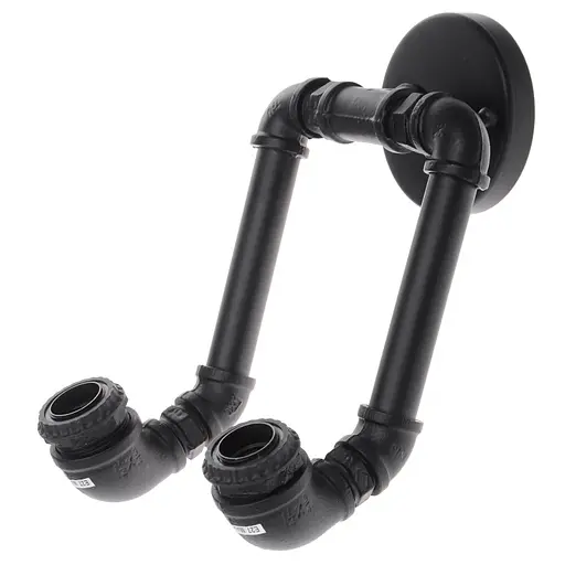 Бра Brille BL-330W/2 E27 BK настінне накладне труби лофт - фото 5