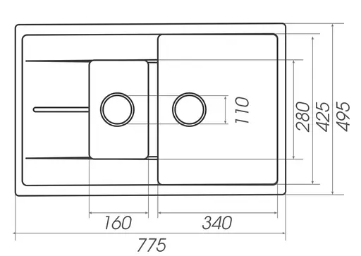 Кухонная мойка Platinum 7850W TOSKANA (SP000039276) - фото 9