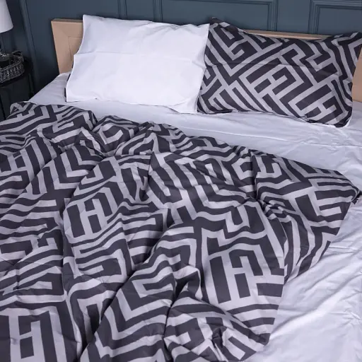 Простирадло MirSon Сатин 22-1395 Geometric Design 200x220 см (2200010565164) - фото 2