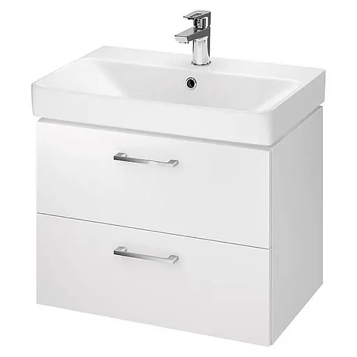 Тумба для ванної кімнати Cersanit Lara Cet В387 з раковиною Mille Slim 60 см Білий S801-359 30412 - фото 1