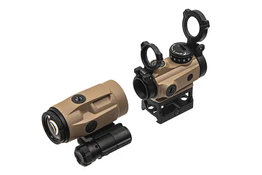 Комплект Sig Optics колiматор ROMEO-MSR 2 MOA та магнiфер JULIET3-MICRO 3X22MM FDE - фото 2