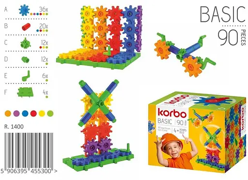 Набор для творческого конструирования Korbo Basic 90 деталей (R.1400) - фото 2