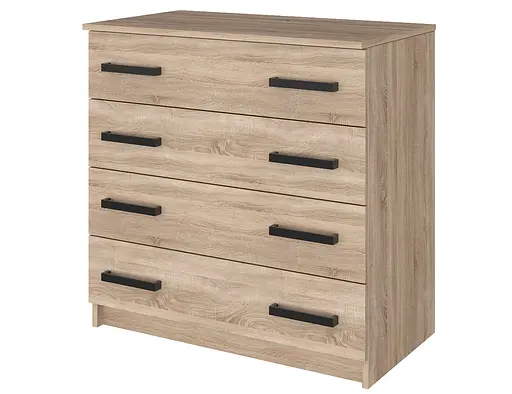 Комод в спальню MebelStar 4 ящика 80x45x80 см Дуб сонома (MBS-1032)