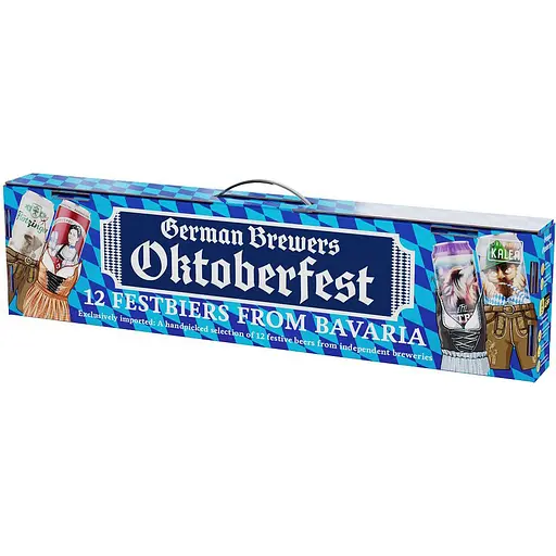Подарунковий крафтовий набір пива Kalea German Brewer's Oktoberfest 2025 світле 0.5 л x 12 шт.