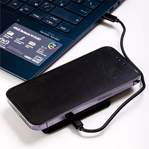 Беспроводное зарядное устройство TheGeneral Flow 15W с набором переходников USB/USB C черное (40070119-01) - фото 5