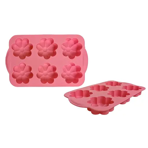 Силіконова форма для кексів квіточки на 6 шт. Gusto 26 х 16 х 2.5 см GT-S-213 (138656)