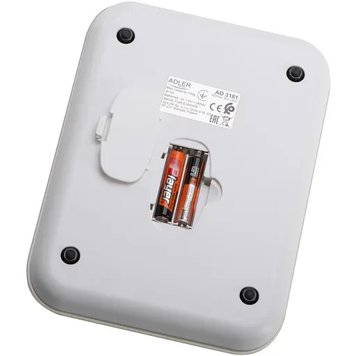 Ваги кухонні Adler AD 3181 grey електронні 10кг, г; кг, фунт 2хААА автовимкнення скло - фото 3