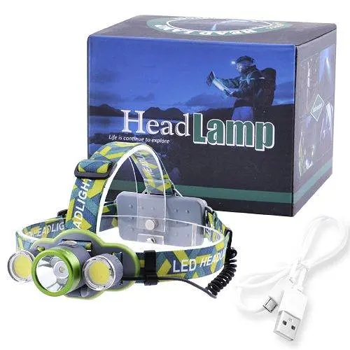 Налобний ліхтар BL-2133-T6+2COB + microUSB + 2х18650 + (5+2) режимів - фото 3