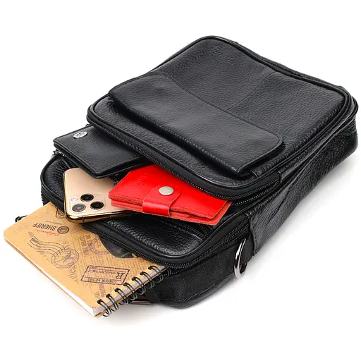 Шкіряна чоловіча сумка Vintage 19,5х24х4,5 см sum0023580 - фото 6