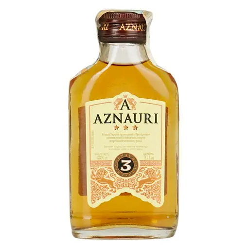 Бренди Украины Aznauri 3 звезды 40% 0.1 л (859883) - фото 1