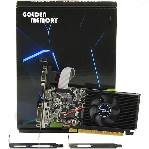 Видеокарта Golden Memory GT 610 1Gb GDDR3, 64-bit, VGA/DVI/HDMI, 810/1333 MHz, Low Profile (GT610D31G64BIT) (GDDR3, 64 bit, PCI-E 3.0 x16) - фото 3