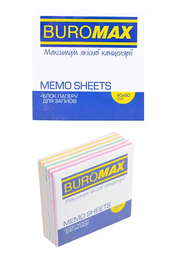 Блок бумаги для заметок Зебра, 90x90x30 мм, склеенный