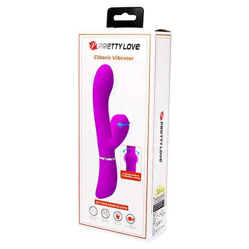 Вібратор-кролик Pretty Love Clitoris Vibrator 20.8 см фіолетовий - фото 3