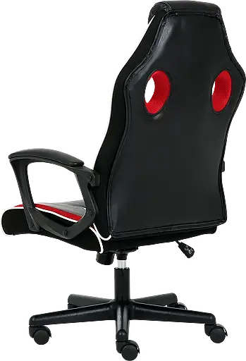 Геймерське крісло GT Racer чорне з білим та червоним (X-2301 Black/White/Red) - фото 4