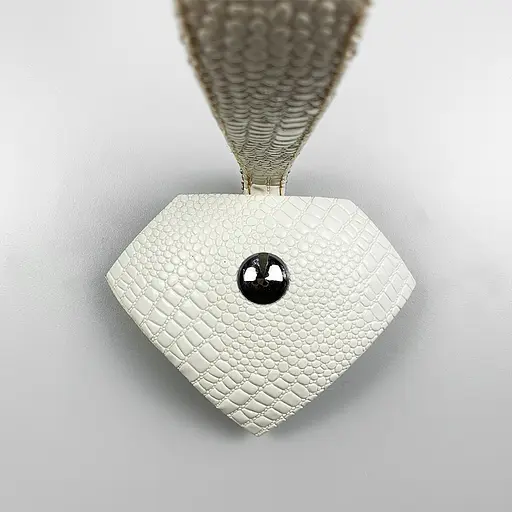 Бра з білою екошкірою та прозорим кришталем Line F S 609/1 WT - фото 4