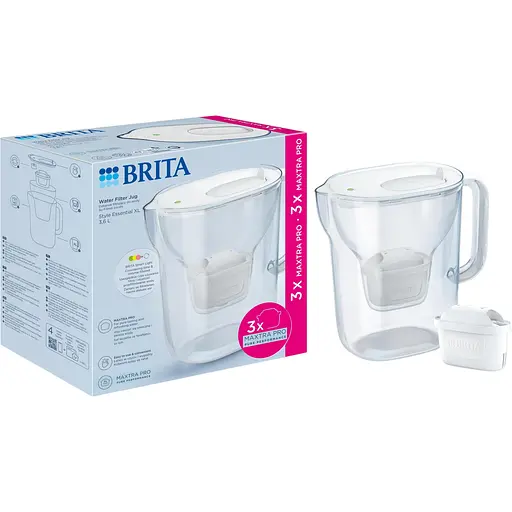 Фильтр-кувшин Brita Style Essential XL Mxpro белый + 3 картриджа (1058705) - фото 6