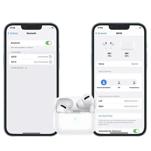 Бездротові навушники BOROFONE BW36 True wireless ANC noise reduction BT headset White - фото 6