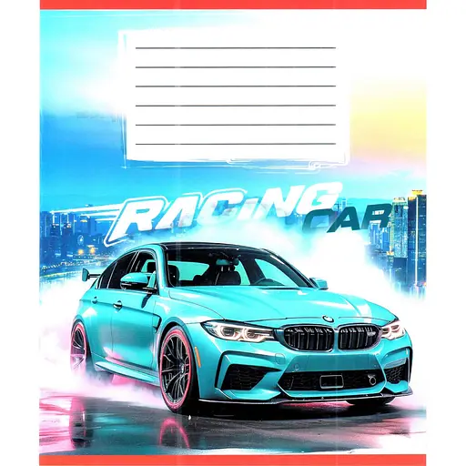 Зошит учнівський "Авто в диму" Leader 036-580051L-5 у лінію, 36 аркушів (959057) - фото 1